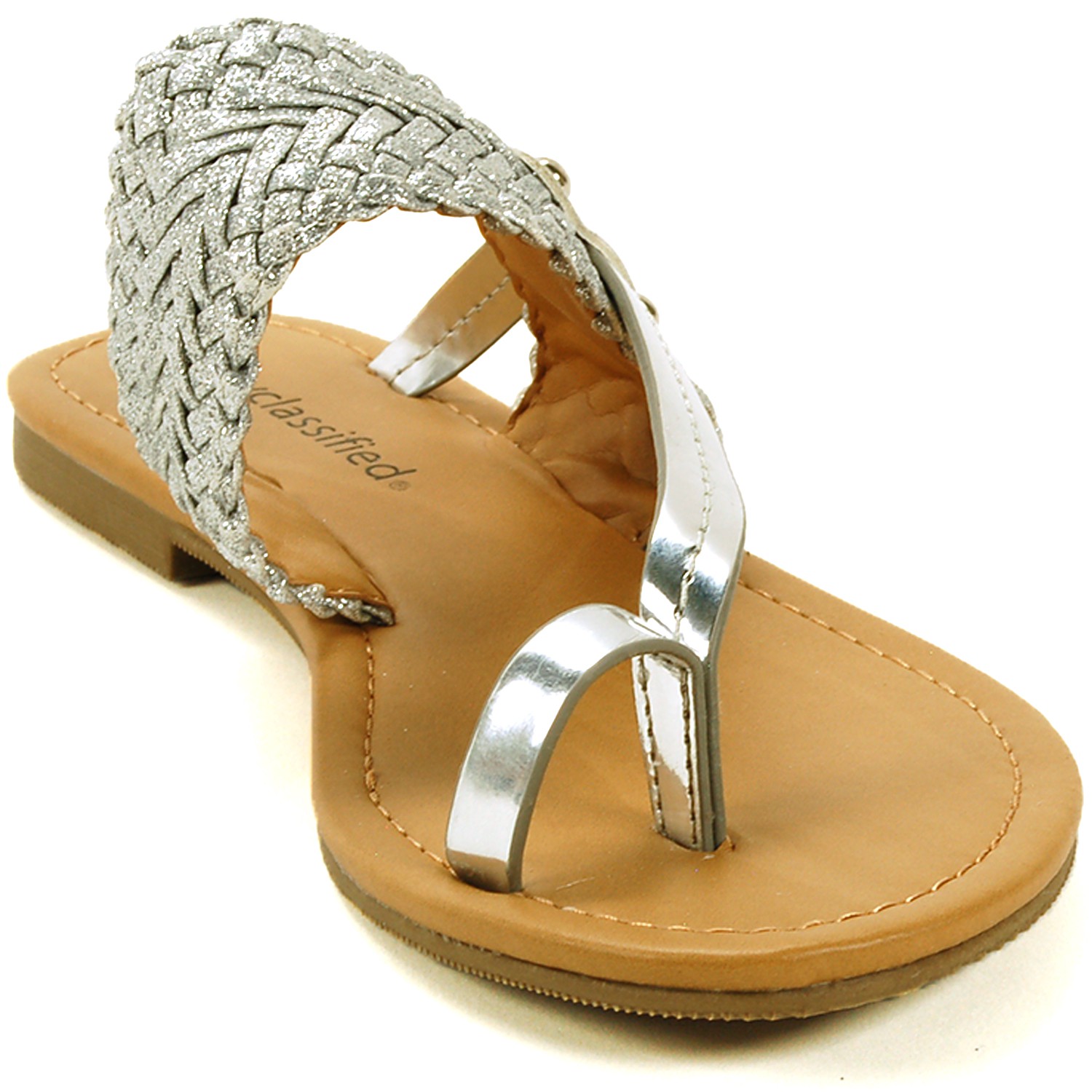 Womens Slip-On Sandals Strappy Metallic Flip Flops T-Strap Thongs Toe Loop Flats | eBay